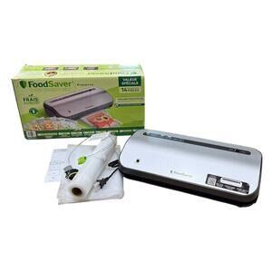 Open Box FoodSaver Preserve VACUUM SEALER 14PC Starter Kit VS2270 + Saver Bags